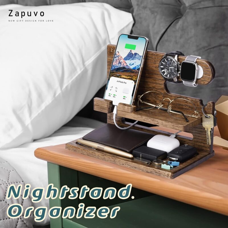 Zapuvo® Wood Phone Docking Station Umber - Image 3